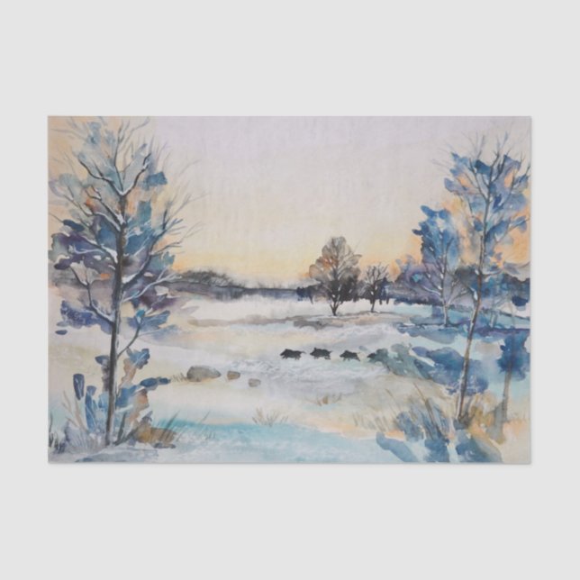 Weihnachtsmagie Vintages Tissue Paper Seidenpapier (Vorderseite)