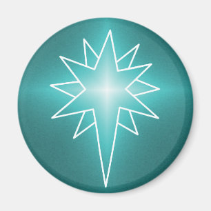 Weihnachtsmagnet der Nordsterne, Aquamarin Magnet