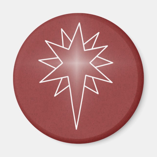 Weihnachtsmagnet der Nordsterne, rot Magnet (Vorne)