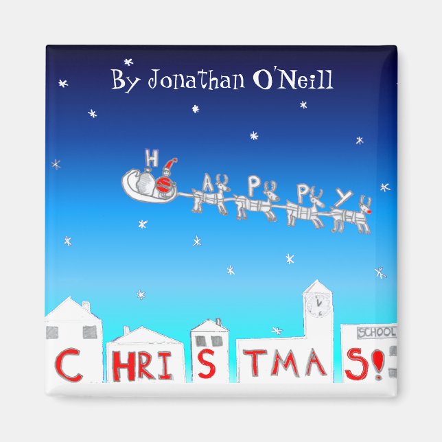 Weihnachtsmagnet - Santa von Jonathan O'Neill Magnet (Vorne)