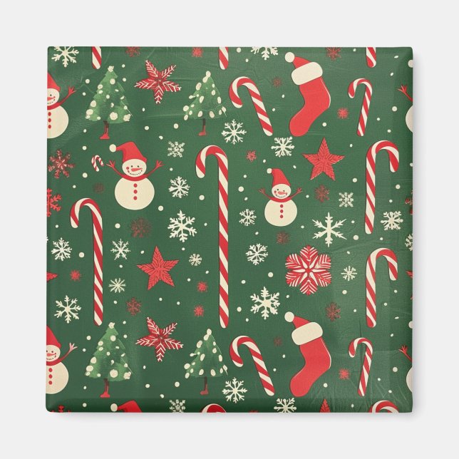 Weihnachtsmagnete - Festlicher Kühlschrank Dekorat Magnet (Vorne)