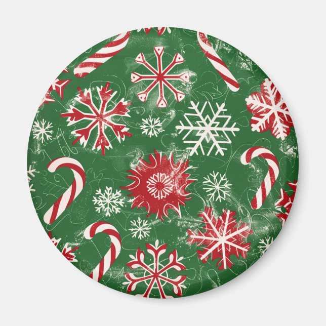 Weihnachtsmagnete - Festlicher Kühlschrank Dekorat Magnet (Vorne)