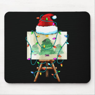 Weihnachtsmaler-Design _ Santa Xmas-Maler Künstler Mousepad