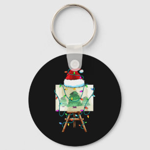 Weihnachtsmaler-Design _ Santa Xmas-Maler Künstler Schlüsselanhänger