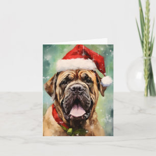 Weihnachtsmalerei von Mastiff Karte