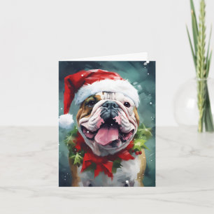 Weihnachtsmalereien von Bulldog Karte