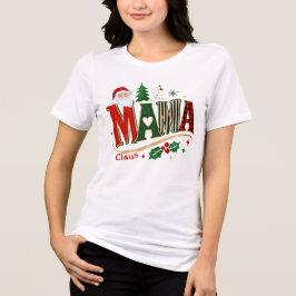 Weihnachtsmama Claus Tri-Blend Shirt