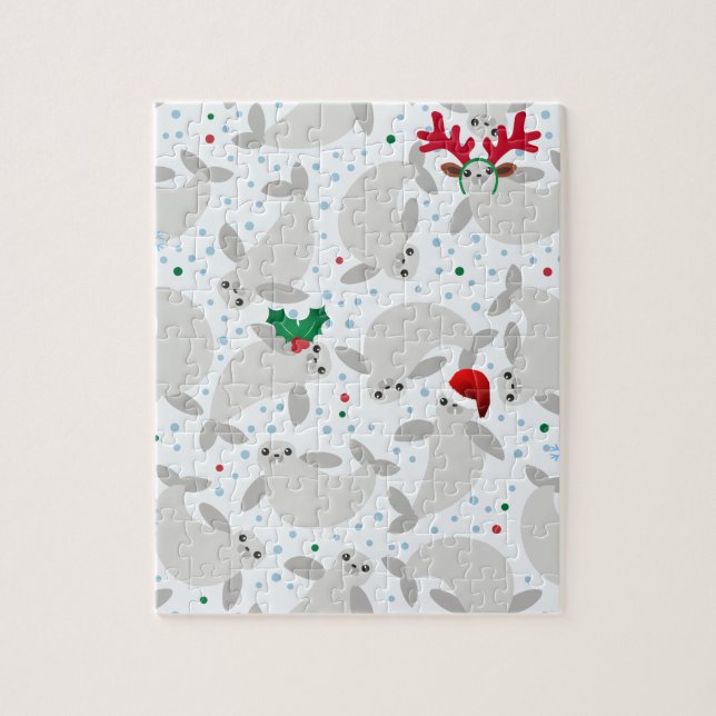 Weihnachtsmanatee Puzzle (Vertikal)