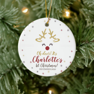Weihnachtsmann 1. Weihnachten Keramik Ornament