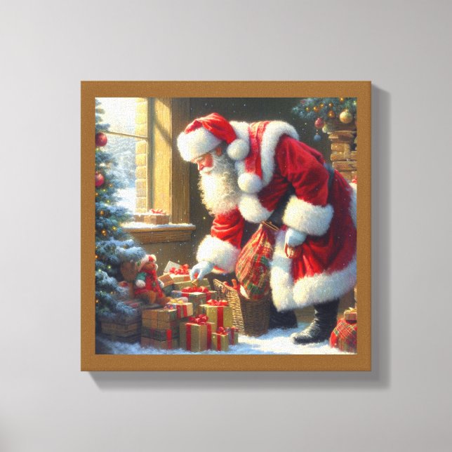 Weihnachtsmann 3 leinwanddruck (Vorderseite)