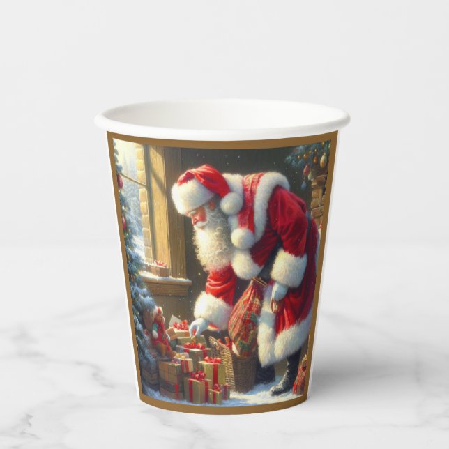Weihnachtsmann 3 pappbecher (Vorderseite)