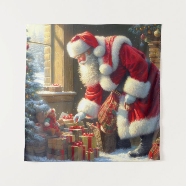 Weihnachtsmann 3 wandteppich (Vorderseite)