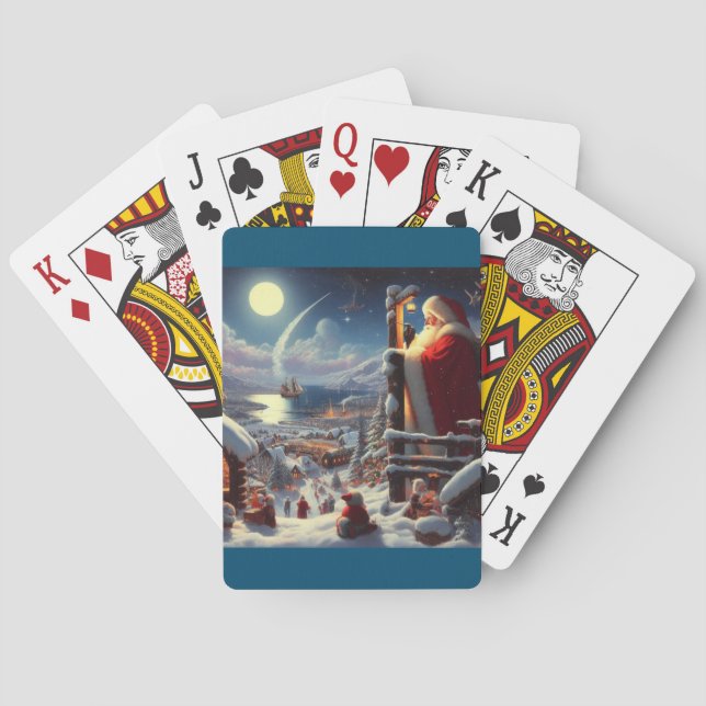 Weihnachtsmann 5 spielkarten (Rückseite)