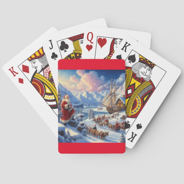 Weihnachtsmann 6 spielkarten (Rückseite)
