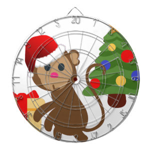 weihnachtsmann Affe Emoji Dartscheibe