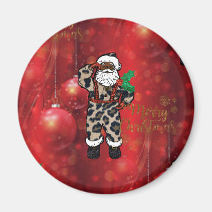 weihnachtsmann afrikanischer leoparden weihnachtsm magnet