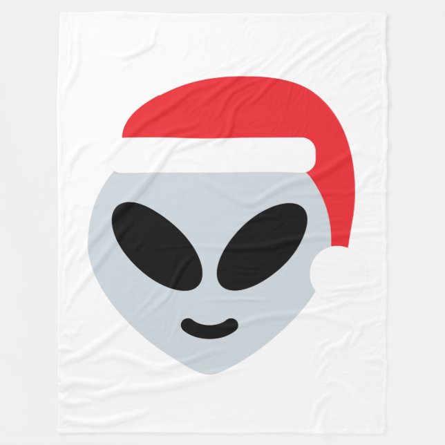 weihnachtsmann alien emoji decke (Vorderseite)