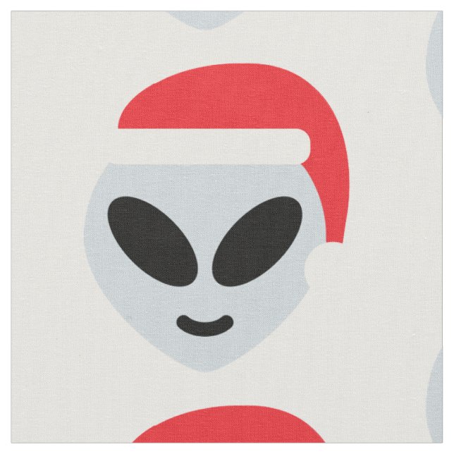 weihnachtsmann alien emoji stoff (Nahaufnahme)