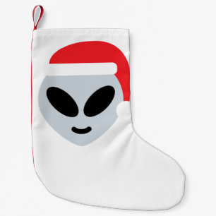 weihnachtsmann alien emoji strumpf kleiner weihnachtsstrumpf