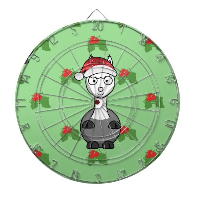 Weihnachtsmann Alpaka Dartscheibe (vorne)