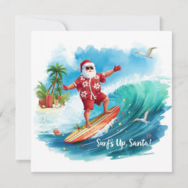 WEIHNACHTSMANN am Hawaii-Strand für Weihnachten