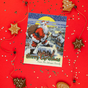 Weihnachtsmann am Schornstein Weihnachten im Vinta