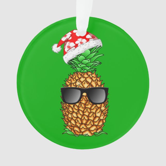 Weihnachtsmann-Ananas Ornament (Vorderseite)