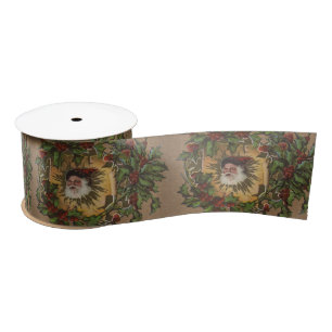 Weihnachtsmann Antik Holly Weihnachten Satinband