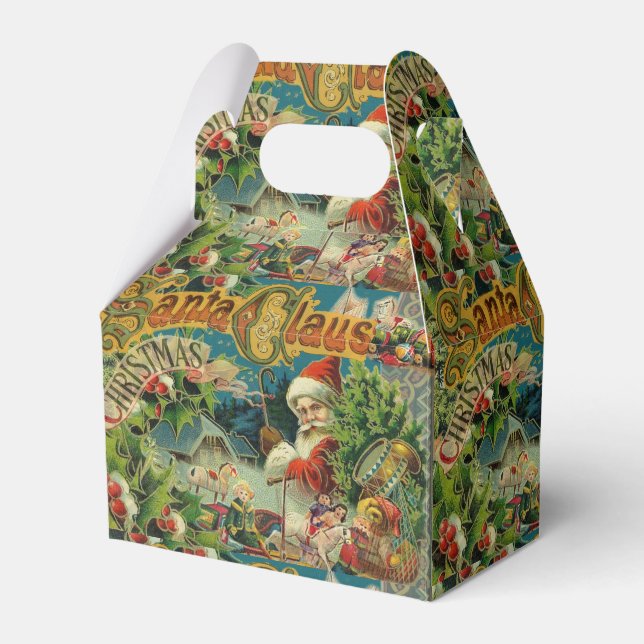 Weihnachtsmann Antike Kunst Geschenkschachtel (Vorderseite)