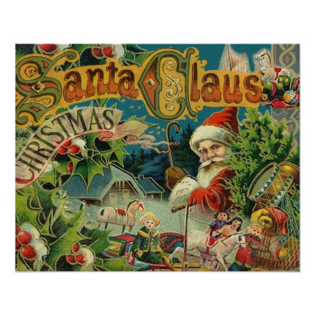 Weihnachtsmann Antike Kunst Poster (Vorderseite)