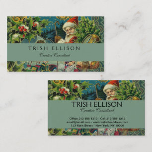 Weihnachtsmann Antike Kunst Visitenkarte