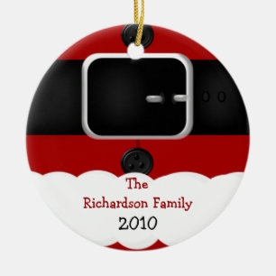 Weihnachtsmann-Anzugs-personalisierte Keramik Ornament