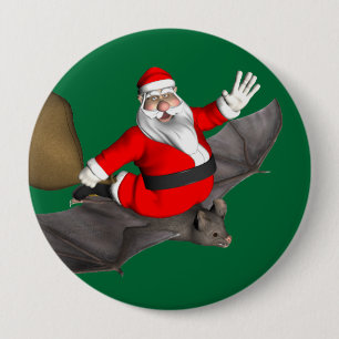 Weihnachtsmann auf dem Flug Button