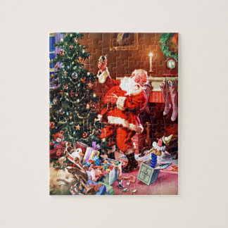 Weihnachtsmann auf der Nacht vor Weihnachten Puzzle