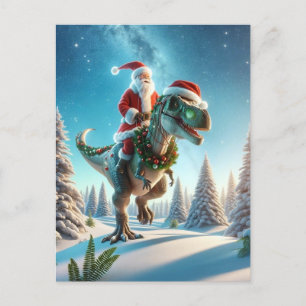 Weihnachtsmann auf einem Dinosaurier, Weihnachten