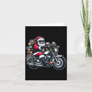 Weihnachtsmann auf Motorrad Lustiger Biker Weihnac Karte