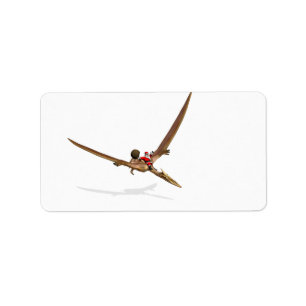 Weihnachtsmann auf Quetzalcoatlus Adressaufkleber