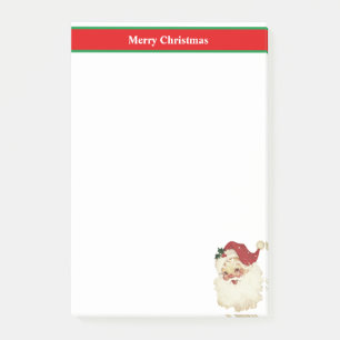 Weihnachtsmann auf Rot und Weiß Post-it Klebezettel
