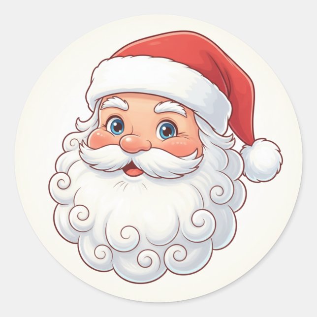 Weihnachtsmann Aufkleber (Vorderseite)