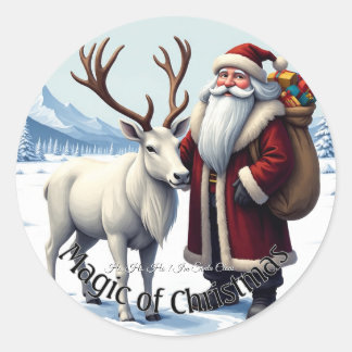 Weihnachtsmann-Aufkleber Runder Aufkleber