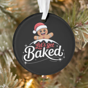 Weihnachtsmann aus Lebkuchen Familie Lasst uns geb Ornament