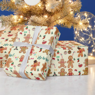 Weihnachtsmann aus Lebkuchen-Weihnachtsverpackung Geschenkpapier
