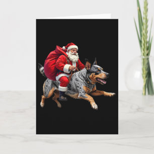Weihnachtsmann Australian Cattle Dog Weihnachten Karte