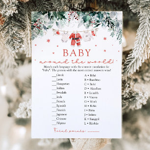 Weihnachtsmann Baby Around The World Babyparty Einladung