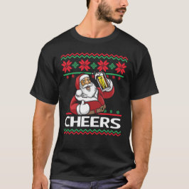 Weihnachtsmann Beer Drinking freut sich über hässl T-Shirt