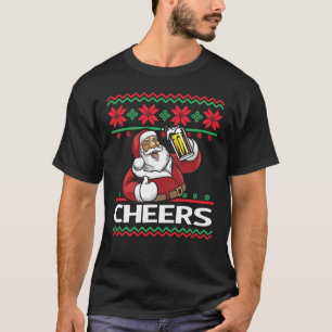 Weihnachtsmann Beer Drinking freut sich über hässl T-Shirt