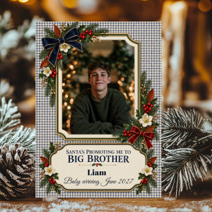 Weihnachtsmann befördert mich zum großen Bruder Fo Feiertagskarte