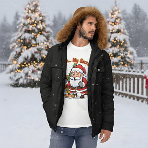Weihnachtsmann beim Kekse stehlen erwischt Lustige T-Shirt