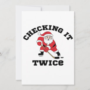 Weihnachtsmann beim Prüfen Save The Date