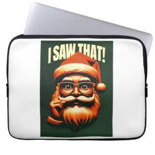 Weihnachtsmann beobachtet dich laptopschutzhülle